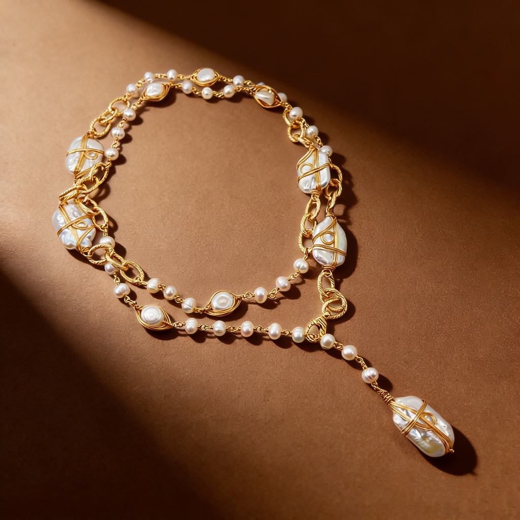 Handmade Baroque Pearl Necklace | Unique Gift for Her