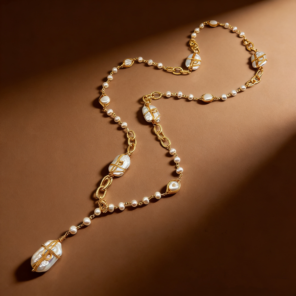 Handmade Baroque Pearl Necklace | Unique Gift for Her