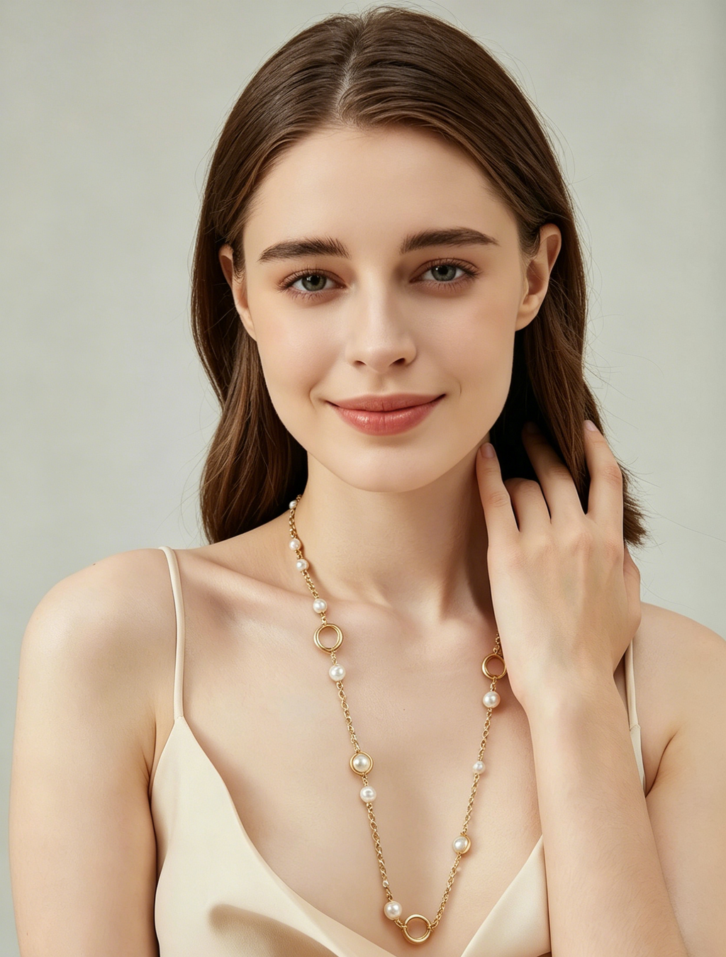 Handmade Baroque Pearl Pendant Long Necklace - 14K Gold Plated Gift for Her