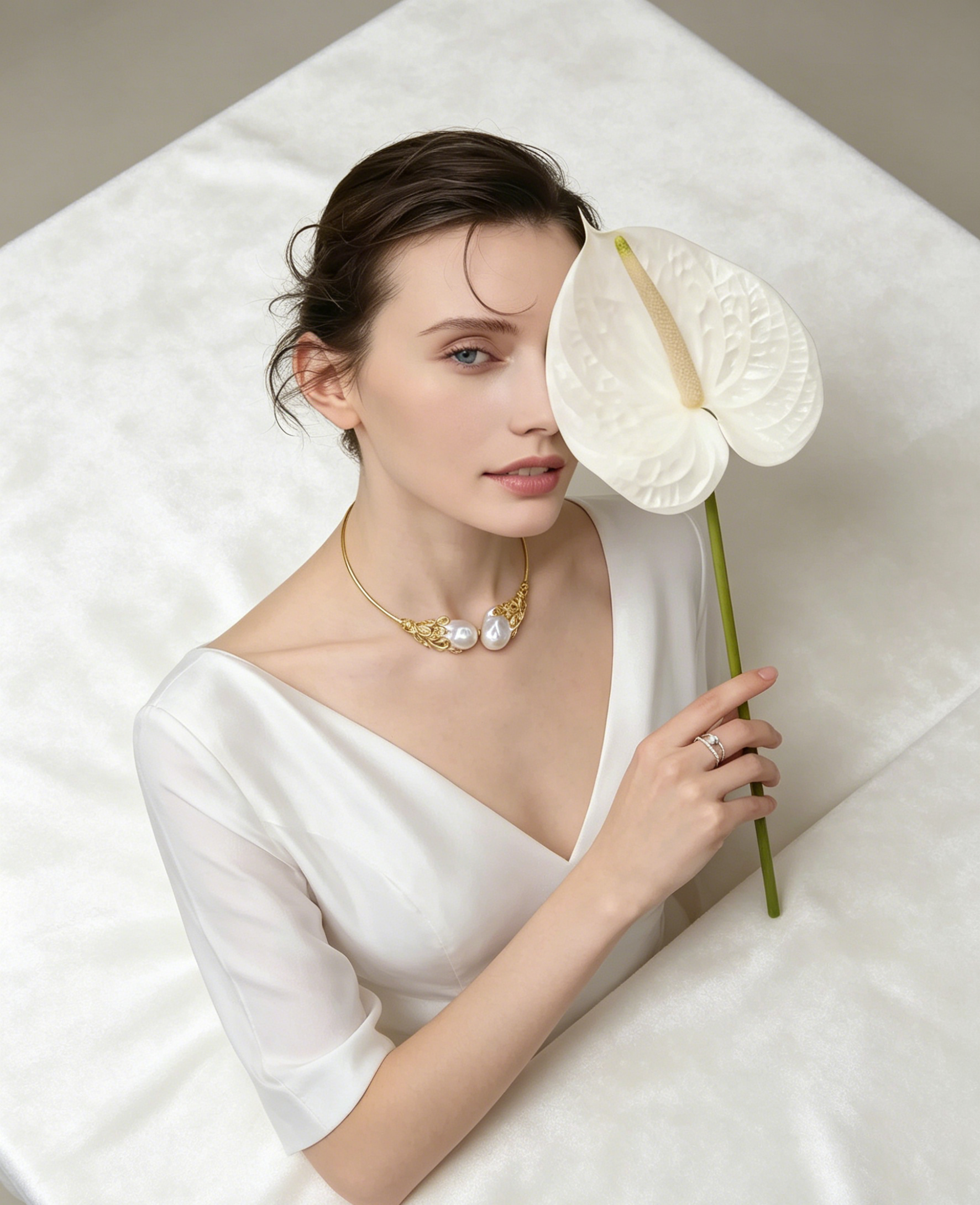 Gold Baroque Pearl Necklace – Handmade Freshwater Pearl Jewelry for Women