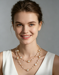 Elegant Layered Baroque Pearl Sweater Necklace | Unique Gold Plated Gift for Her