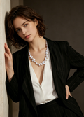 Petal-Shaped Baroque Pearl Necklace