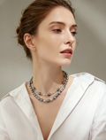 Tahitian Keshi 6-7mm & 3mm Freshwater Pearl Necklace - 14k Gold Plated, Tarnish Resistant