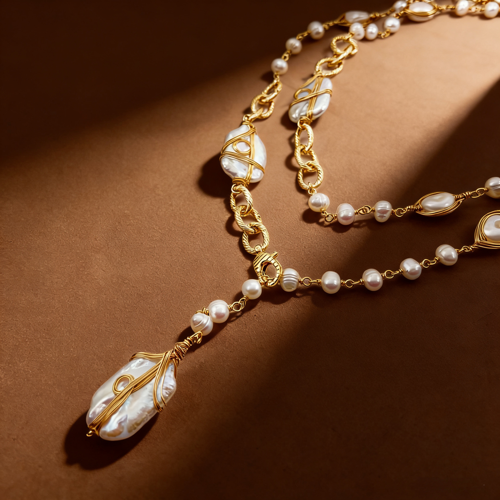 Handmade Baroque Pearl Necklace | Unique Gift for Her