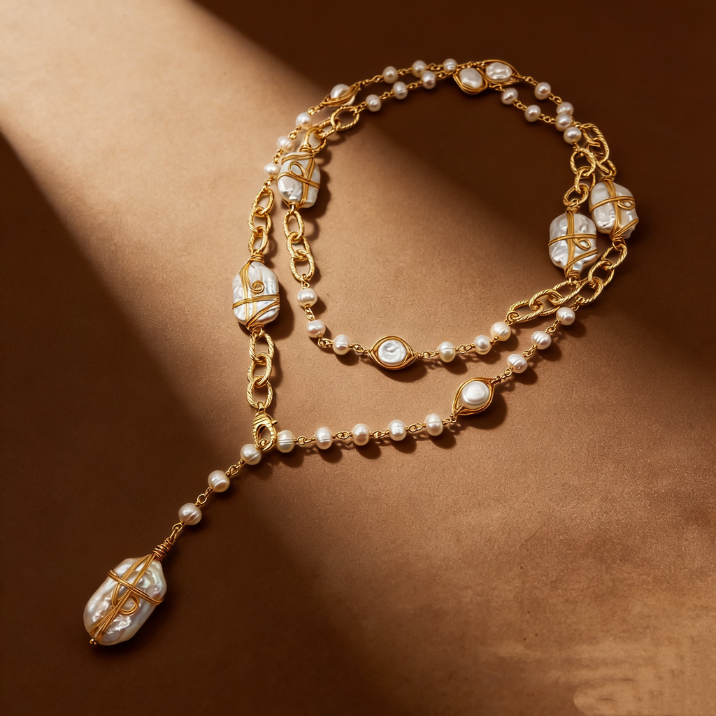 Handmade Baroque Pearl Necklace | Unique Gift for Her