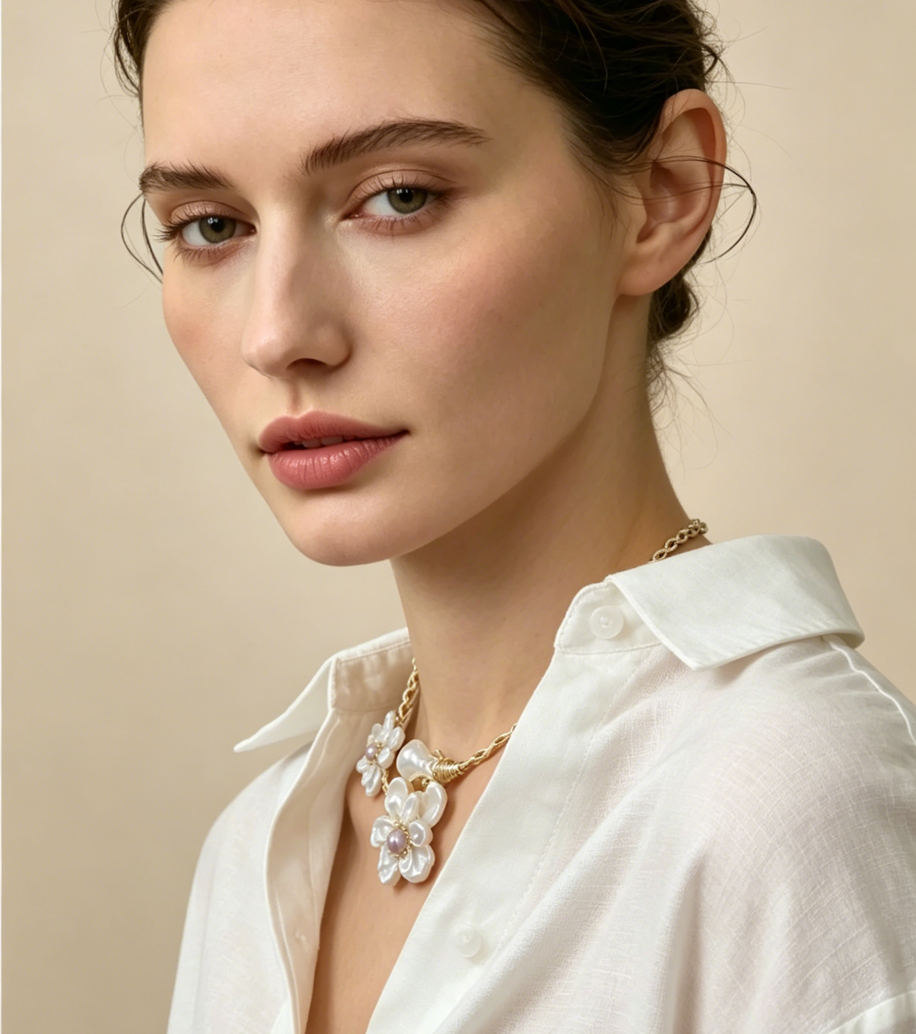 Handcrafted Baroque Pearl Statement Necklace – Natural Freshwater Pearls in Gold or Silver